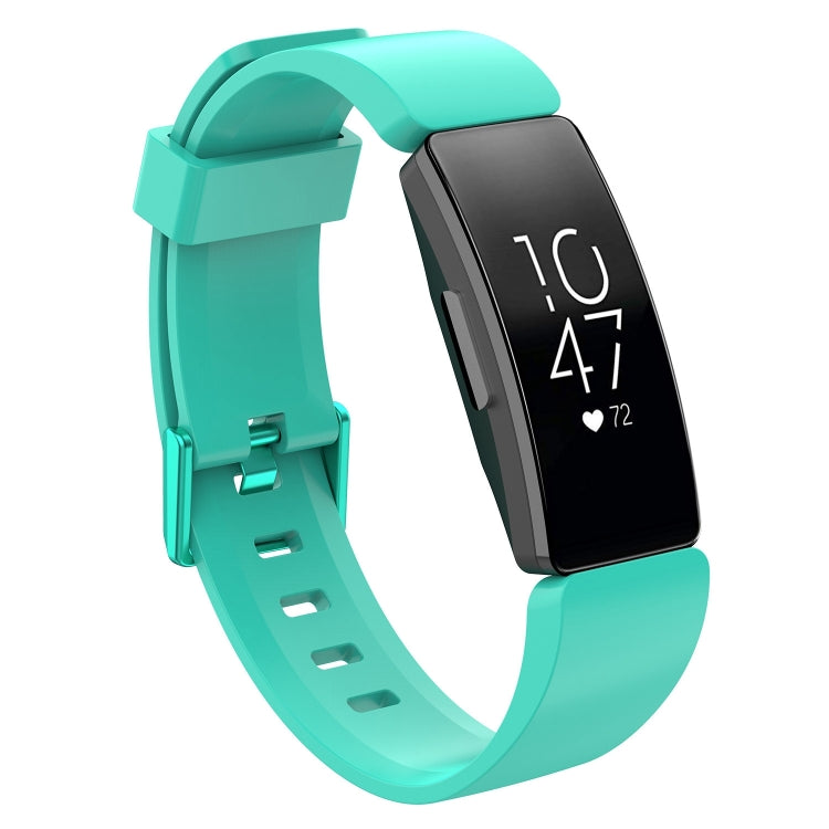 For Fitbit Inspire / Inspire HR Glossy Surface Silicone Watch Band, Size:S(Lake Blue)