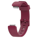 For Fitbit Inspire / Inspire HR Glossy Surface Silicone Watch Band, Size:S(Wine Red)
