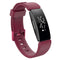 For Fitbit Inspire / Inspire HR Glossy Surface Silicone Watch Band, Size:S(Wine Red)