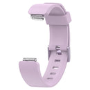 For Fitbit Inspire / Inspire HR Glossy Surface Silicone Watch Band, Size:S(Light Purple)
