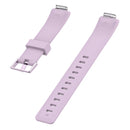 For Fitbit Inspire / Inspire HR Glossy Surface Silicone Watch Band, Size:S(Light Purple)