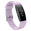 For Fitbit Inspire / Inspire HR Glossy Surface Silicone Watch Band, Size:S(Light Purple)