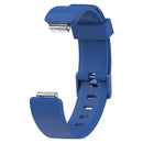 For Fitbit Inspire / Inspire HR Glossy Surface Silicone Watch Band, Size:S(Dark Blue)