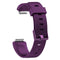 For Fitbit Inspire / Inspire HR Glossy Surface Silicone Watch Band, Size:S(Dark Purple)