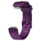For Fitbit Inspire / Inspire HR Glossy Surface Silicone Watch Band, Size:S(Dark Purple)