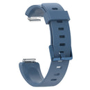 For Fitbit Inspire / Inspire HR Glossy Surface Silicone Watch Band, Size:S(Blue Grey)