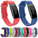 For Fitbit Inspire / Inspire HR Glossy Surface Silicone Watch Band, Size:S(Blue Grey)