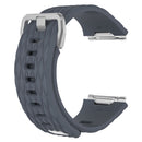 For Fitbit Ionic Dragon Scale Texture Silicone Watch Band with Buckle, Size:L(Blue Grey)