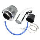 Universal Car Cold Air Intake Kit Modified Aluminum Tube 76mm / 3inch Mushroom Head Style Air Filter(Silver)