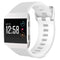 For Fitbit Ionic Herringbone Texture Silicone Watch Band with Buckle, Size:L(White)
