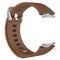 For Fitbit Ionic Herringbone Texture Silicone Watch Band with Buckle, Size:L(Coffee)