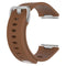For Fitbit Ionic Herringbone Texture Silicone Watch Band with Buckle, Size:L(Coffee)