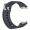 For Fitbit Ionic Herringbone Texture Silicone Watch Band with Buckle, Size:L(Dark Grey)