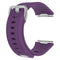 For Fitbit Ionic Herringbone Texture Silicone Watch Band with Buckle, Size:L(Dark Purple)