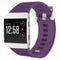 For Fitbit Ionic Herringbone Texture Silicone Watch Band with Buckle, Size:L(Dark Purple)