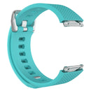 For Fitbit Ionic Herringbone Texture Silicone Watch Band with Buckle, Size:L(Mint Green)