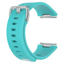 For Fitbit Ionic Herringbone Texture Silicone Watch Band with Buckle, Size:L(Mint Green)