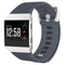 For Fitbit Ionic Herringbone Texture Silicone Watch Band with Buckle, Size:L(Blue Grey)