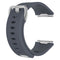 For Fitbit Ionic Herringbone Texture Silicone Watch Band with Buckle, Size:L(Blue Grey)