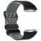 For Fitbit Ionic Two-tone Silicone Watch Band with Buckle, Size:L(Black + Grey)