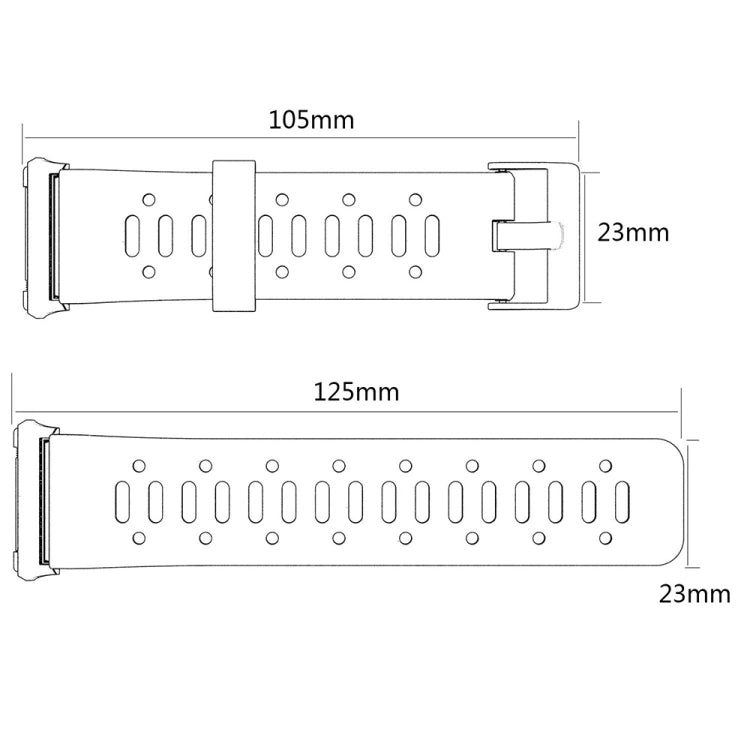 For Fitbit Ionic Two-tone Silicone Watch Band with Buckle, Size:L(Black + Grey)