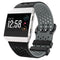 For Fitbit Ionic Two-tone Silicone Watch Band with Buckle, Size:L(Black + Grey)