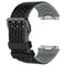 For Fitbit Ionic Two-tone Silicone Watch Band with Buckle, Size:L(Black + Grey)