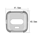 For Fitbit Versa Lite Smart Watch Silicone Protective Case(Transparent Pink)