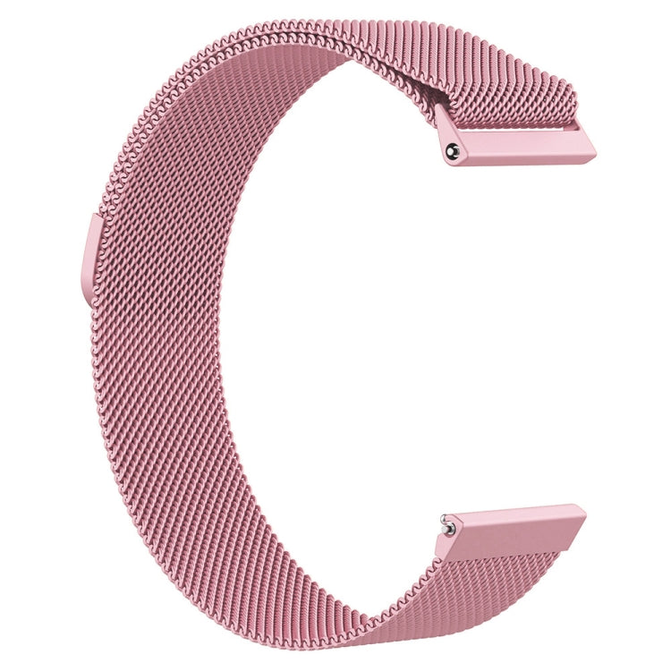 For Fitbit Versa Milanese Watch Band, Size:S(Rose Pink)