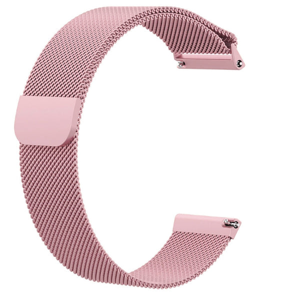 For Fitbit Versa Milanese Watch Band, Size:S(Rose Pink)