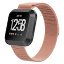 For Fitbit Versa Milanese Watch Band, Size:S(Rose Gold)