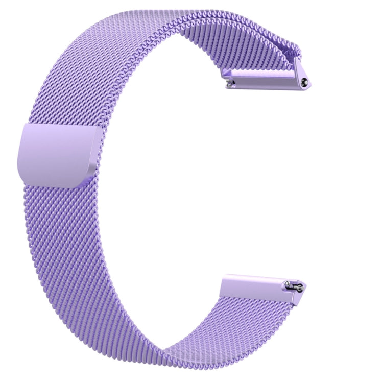 For Fitbit Versa Milanese Watch Band, Size:S(Purple)