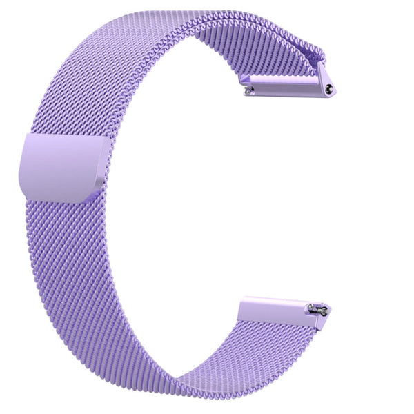 For Fitbit Versa Milanese Watch Band, Size:S(Purple)