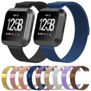 For Fitbit Versa Milanese Watch Band, Size:S(Blue)