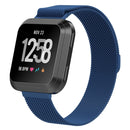 For Fitbit Versa Milanese Watch Band, Size:L(Blue)