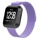 For Fitbit Versa Milanese Watch Band, Size:L(Purple)