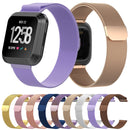 For Fitbit Versa Milanese Watch Band, Size:L(Champagne Gold)