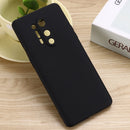 For OnePlus 8 Pro Pure Color Liquid Silicone Shockproof Full Coverage Case(Black)