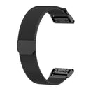 For Garmin Fenix 5S Milanese Watch Band(Black)