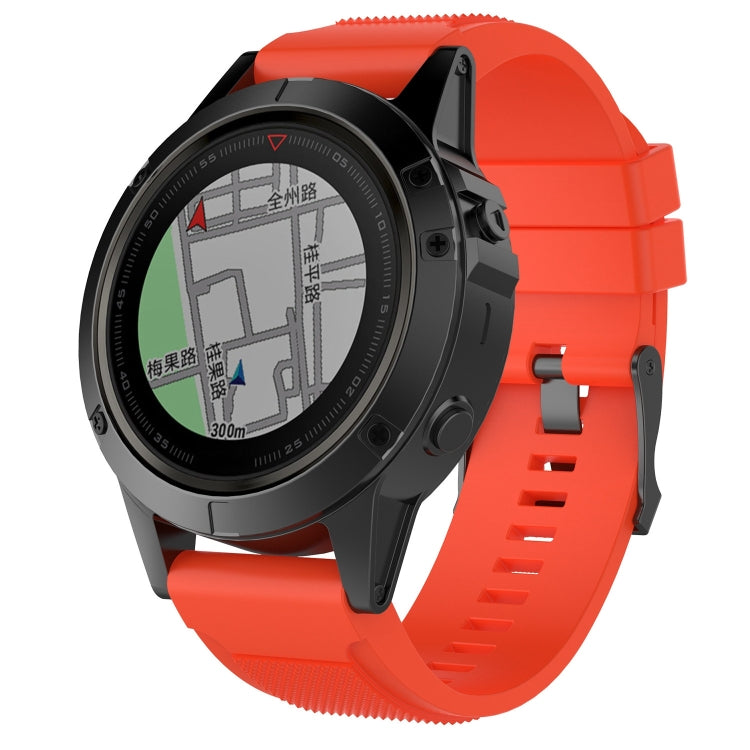 For Garmin Fenix 5X (26mm) Fenix3 / Fenix3 HR Silicone Watch Band(Orange)