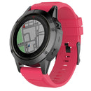 For Garmin Fenix 5X (26mm) Fenix3 / Fenix3 HR Silicone Watch Band(Rose Red)