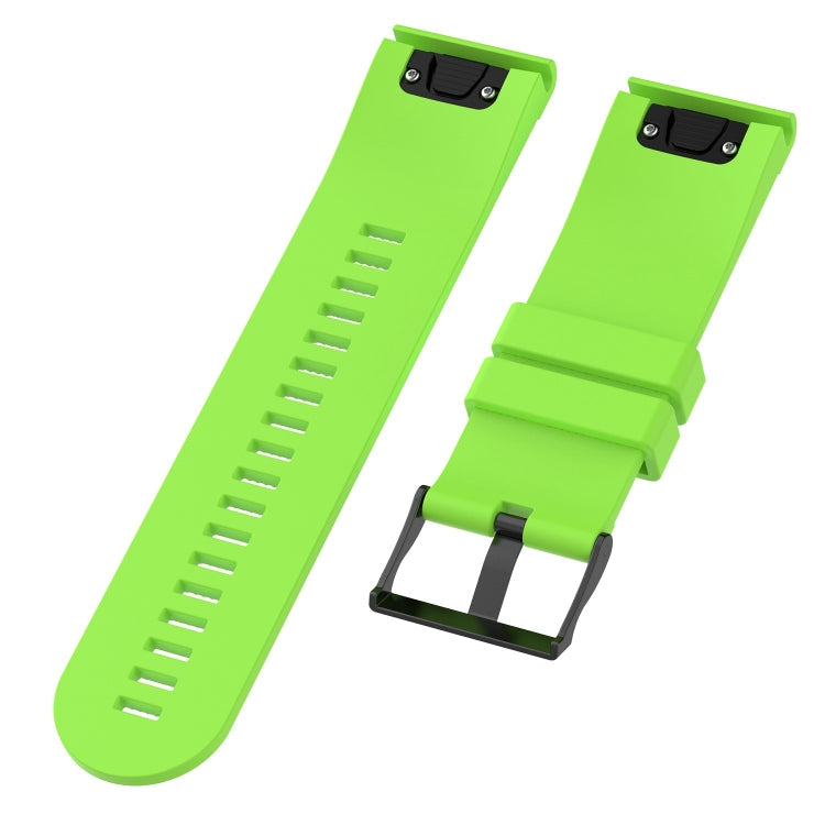 For Garmin Fenix 5X (26mm) Fenix3 / Fenix3 HR Silicone Watch Band(Lime Green)