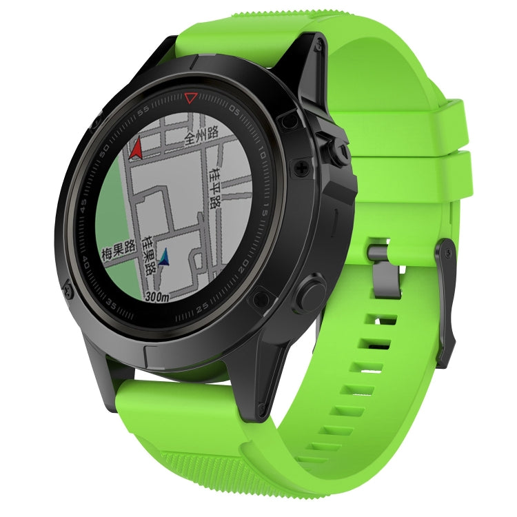For Garmin Fenix 5X (26mm) Fenix3 / Fenix3 HR Silicone Watch Band(Lime Green)