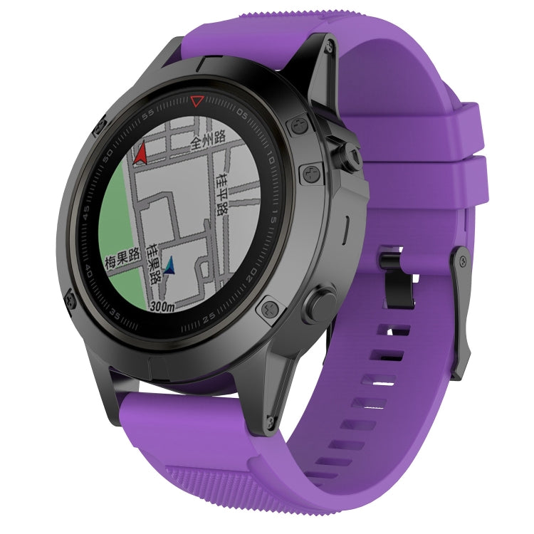 For Garmin Fenix 5X (26mm) Fenix3 / Fenix3 HR Silicone Watch Band(Purple)