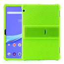 For Lenovo Tab M10 Tablet PC Silicone Protective Case with Invisible Bracket(Green)