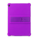 For Lenovo Tab M10 Tablet PC Silicone Protective Case with Invisible Bracket(Purple)