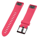 For Garmin Fenix5 (22mm) Silicone Watch Band(Rose Red)