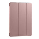 Huawei MediaPad T5 10 inch 3-folding Horizontal Flip PU Leather + Shockproof Honeycomb TPU Case with Holder(Rose Gold)