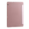 Huawei MediaPad T5 10 inch 3-folding Horizontal Flip PU Leather + Shockproof Honeycomb TPU Case with Holder(Rose Gold)