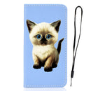 For iPhone SEï¼ˆ2020ï¼‰ / 7 / 8 3D Painting Horizontal Flip Leather Case with Holder & Card Slot & Wallet & Lanyard(Cat)